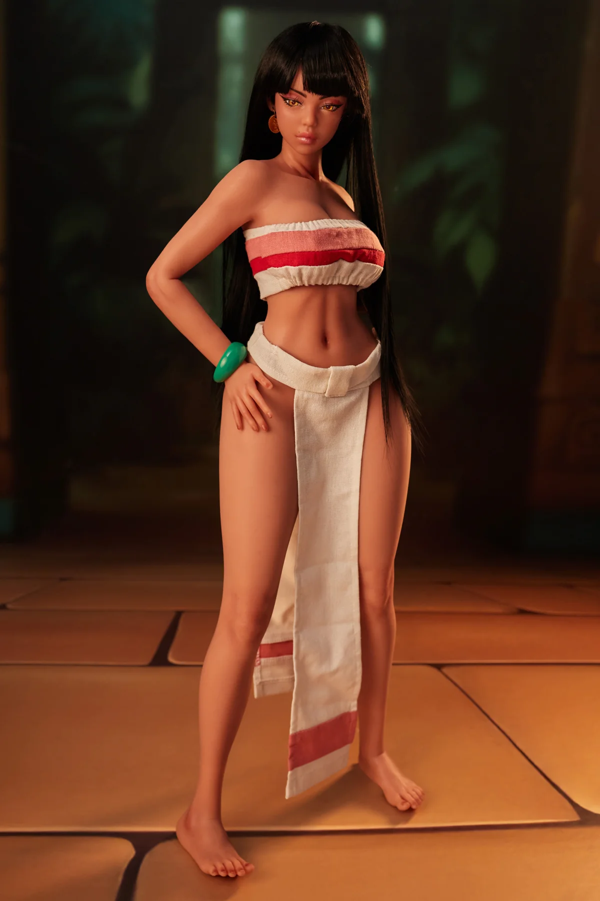 70cm (2ft4) Petite Chest Highly Posable Silicone Sex Doll, Si70cm MO Roxy